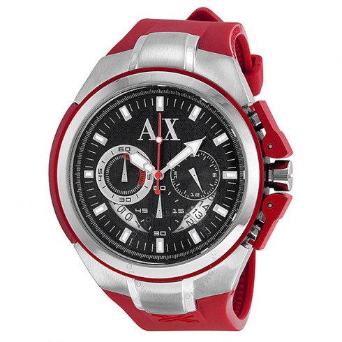 armani exchange red watch