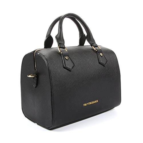 Trussardi Womens Black Leather Handbag - 76BTRUS103 | Kalsona